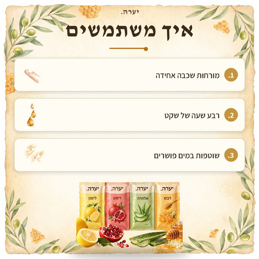 איך משתמשים — מסכות פנים מפירות