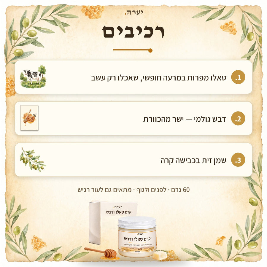 רכיבים — קרם טאלו ודבש